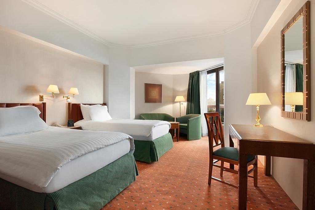 Twin Corner Room with City View