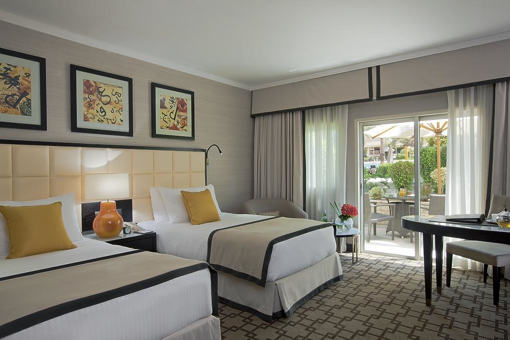 Twin Room With Patio and Pool View